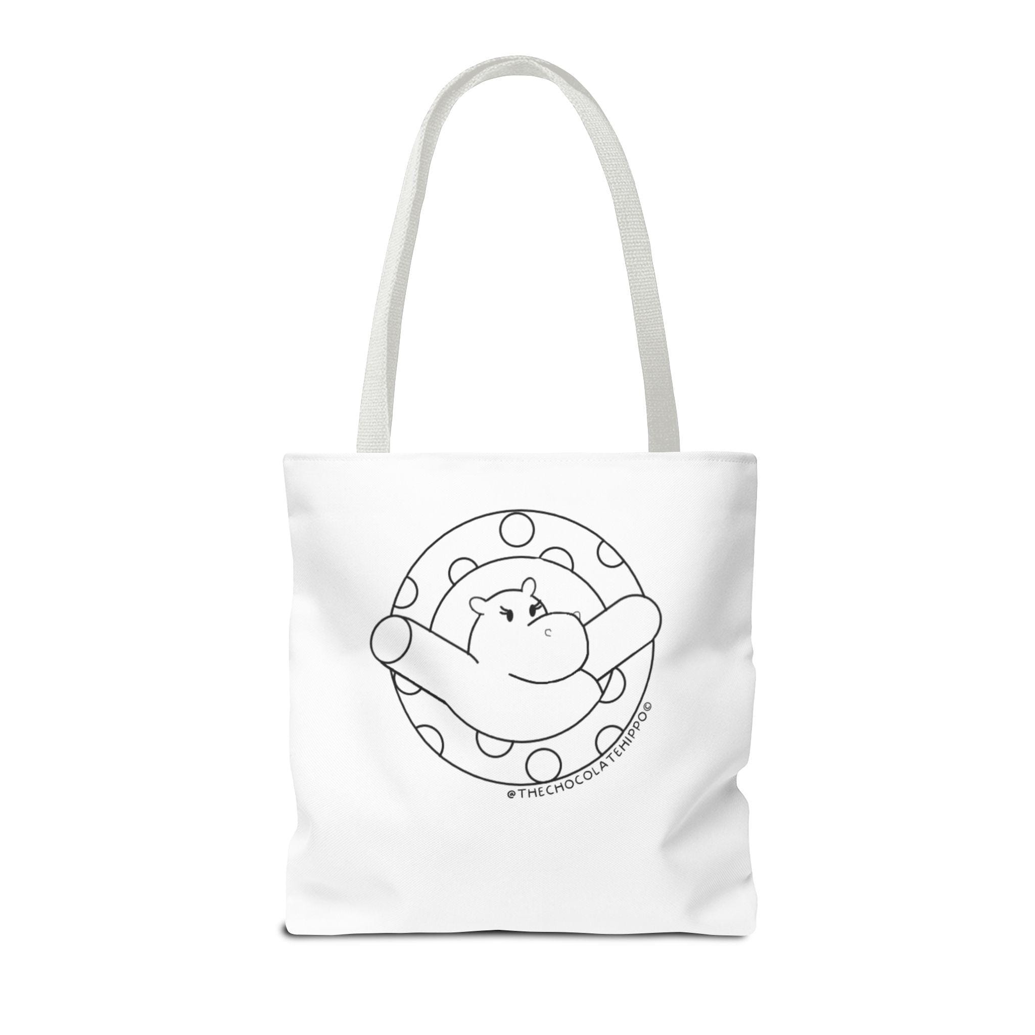 The Chocolate Hippo Tote Sweet On Sweet - Can Personalize!