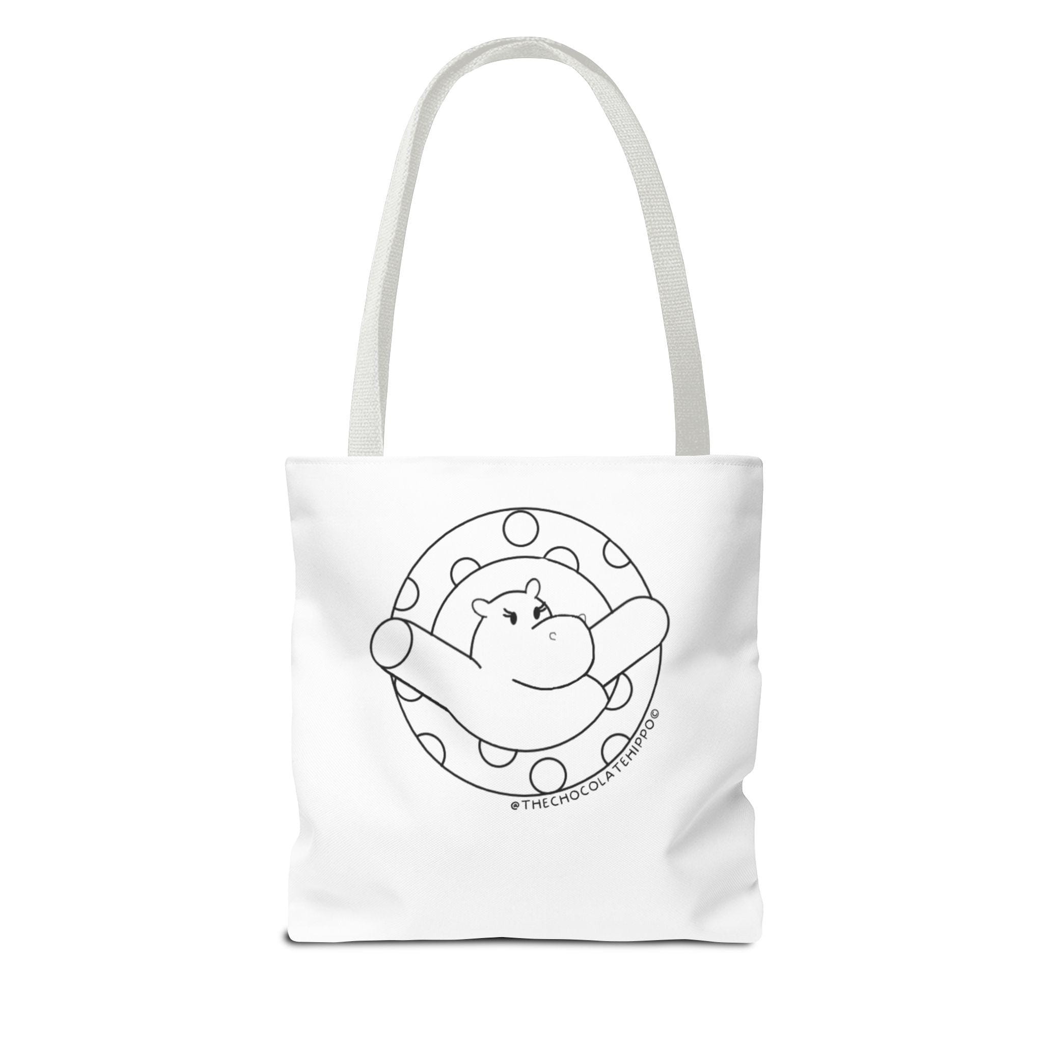 The Chocolate Hippo Tote Sweet On Sweet - Can Personalize!