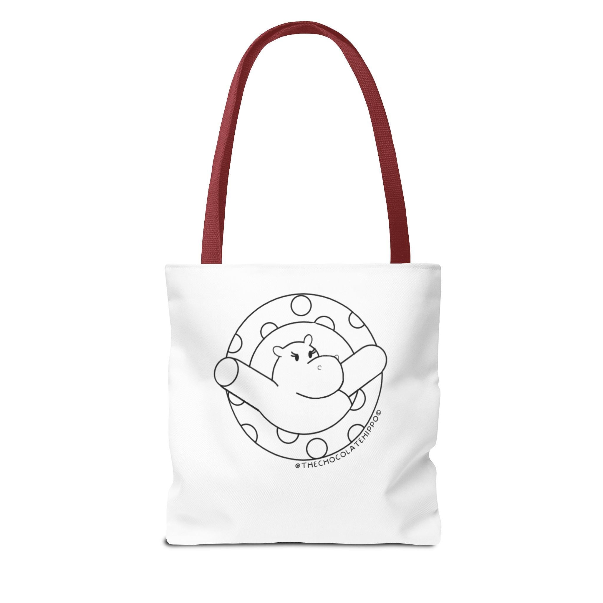 The Chocolate Hippo Tote Sweet On Sweet - Can Personalize!